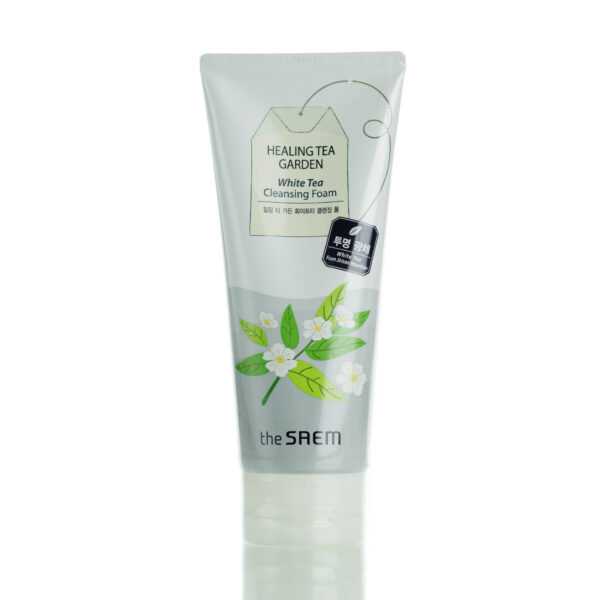 Пенка с экстрактом белого чая  The Saem Healing Tea Garden cleansing foam white tea (150 мл)