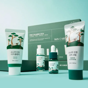 Набор мини-версий средств с экстрактом иголок сосны  ROUND LAB Pine Calming Cica Trial Kit (1 шт) – Купити в Україні Ulitka Beauty