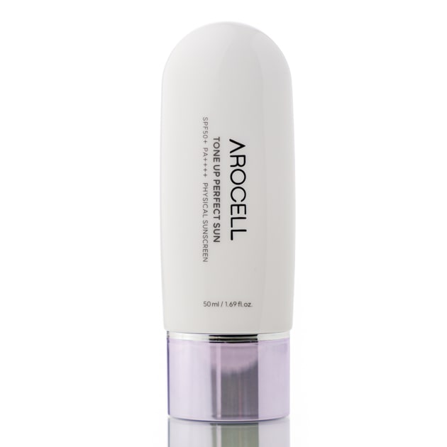Солнцезащитный крем с эффектом осветления тона Arocell Tone Up Perfect Sun SPF 50+ PA++++ (50 мл)