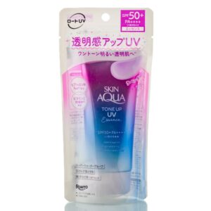 Солнцезащитный крем с тонирующим эффектом ROHTO Skin Aqua SPF50+ PA+++ (80 мл) – Купити в Україні Ulitka Beauty