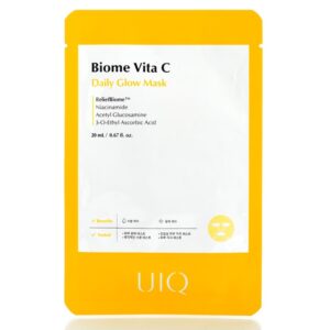 Освежающая тканевая маска с витамином C UIQ Biome Vita C Daily Glow Mask (1 шт- 20 мл) – Купити в Україні Ulitka Beauty Освежающая тканевая маска с витамином C UIQ Biome Vita C Daily Glow Mask (1 шт- 20 мл) – Купити в Україні Ulitka Beauty