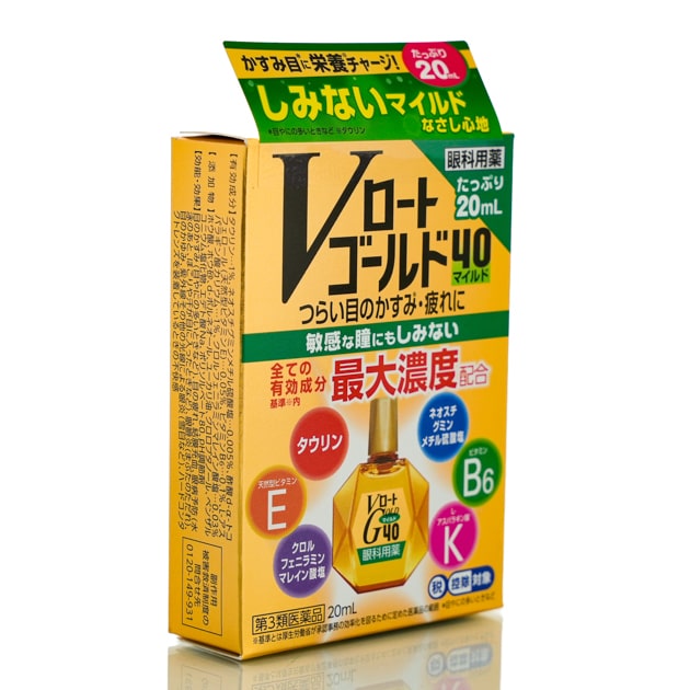 Японские капли для глаз возрастные Rohto Gold 40 (20 мл)