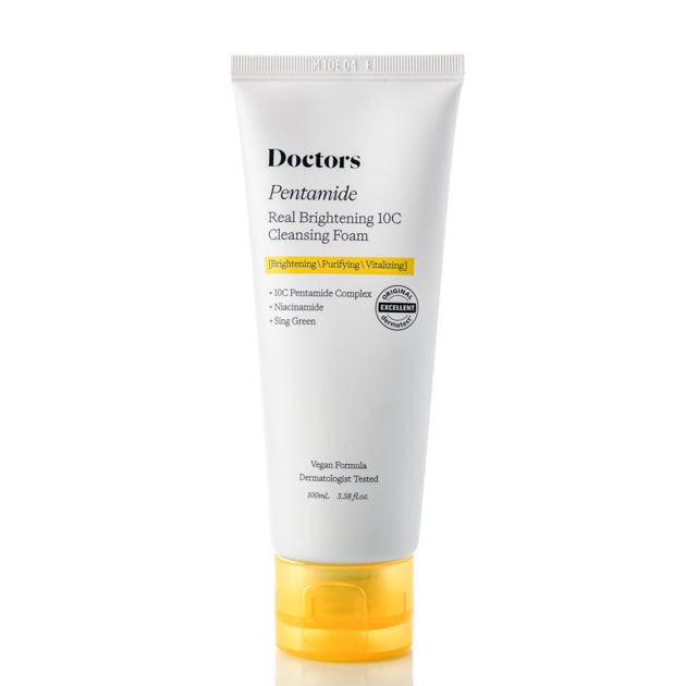 Очищающая пенка для осветления и ровного тона кожи Doctors Pentamide Real Brightening 10C Cleansing Foam (100 мл)