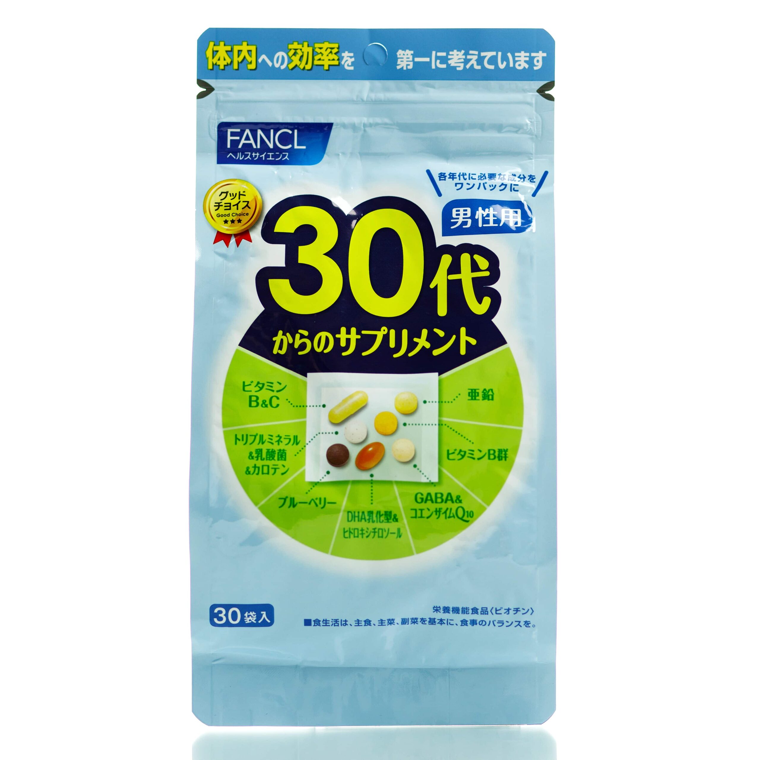 Комплекс витаминов для мужчин от 30 до 40 лет FANCL 30s Supplement for Men (30 шт - 30 дн)