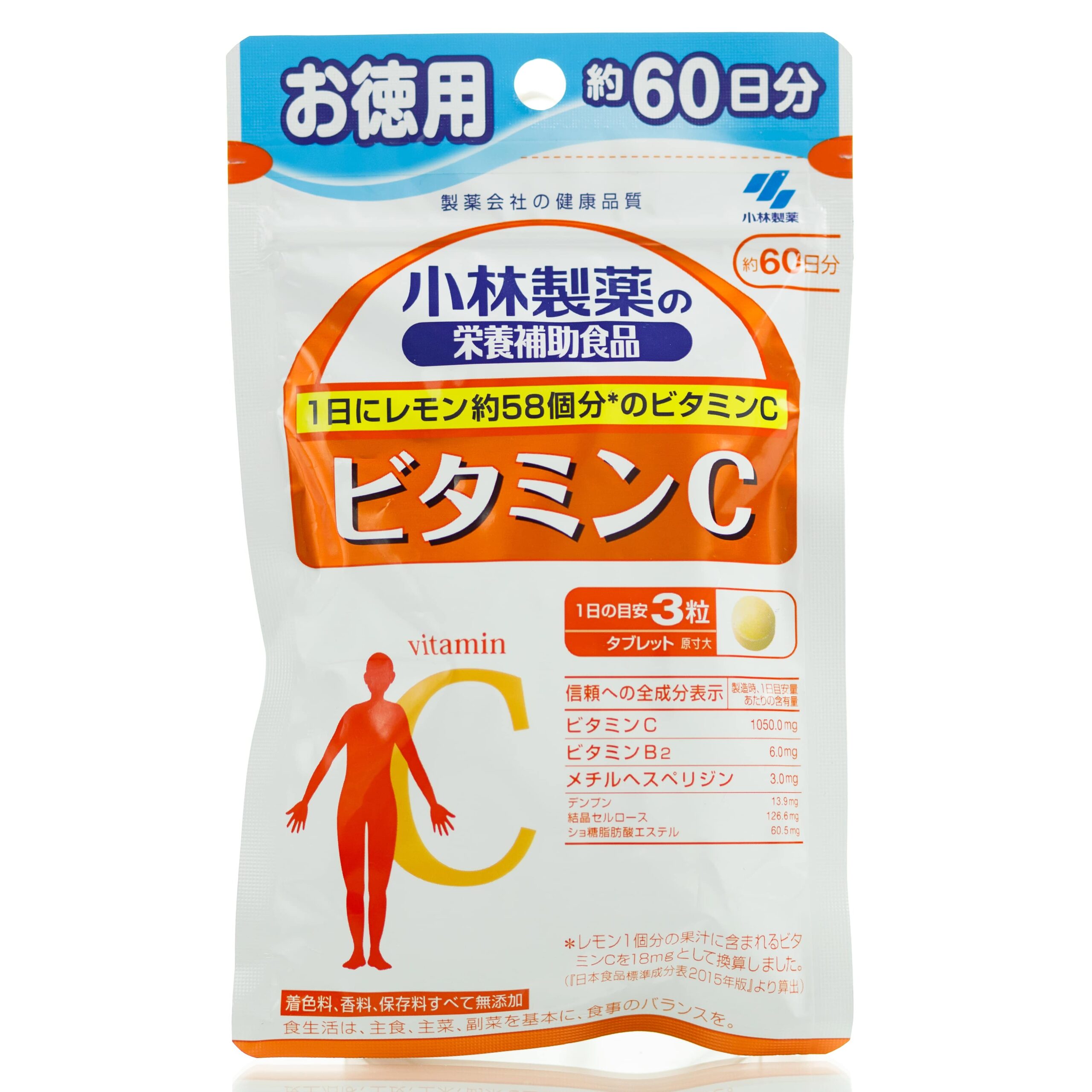 Витамин С. 1000 мг KOBAYASHI Vitamin C (180 шт - 60 дн)