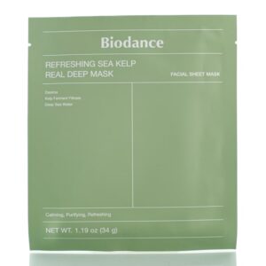 Освежающая гидрогелевая маска для лица с морскими водорослями Biodance Refreshing Sea Kelp Real Deep (1 шт-34 мл) – Купити в Україні Ulitka Beauty