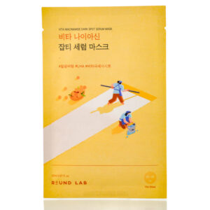 Осветляющая тканевая маска с витамином C и ниацинамидом ROUND LAB Vita Niacinamide Dark Spot Serum Mask (1 шт - 20 мл) – Купити в Україні Ulitka Beauty