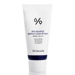 Солнцезащитный осветляющий крем SPF50+/PA++++ Dr.Ceuracle Pro Balance Biotics Clear Up Sun SPF 50+ PA++++ (50 мл) – Купити в Україні Ulitka Beauty
