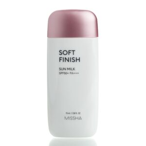 Солнцезащитное молочко для чувствительной кожи Missha All Around Safe Block Soft Finish Sun Milk SPF50+/PA+++ (70 мл) – Купити в Україні Ulitka Beauty