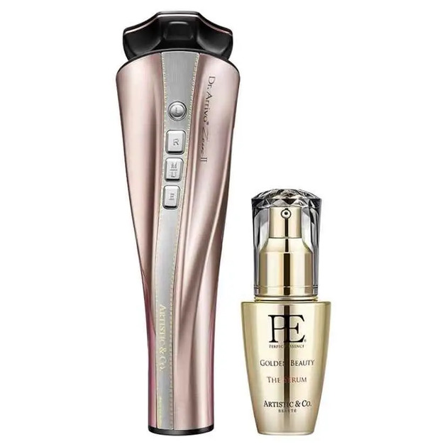 Косметологическое устройство (розовый), сыворотка в комплекте Dr.Arrivo the ZEUS (1 шт)