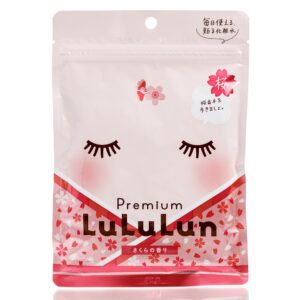 Увлажняющая маска для лица с сакурой LuLuLun Premium Sakura Face Masks (7 шт) – Купити в Україні Ulitka Beauty
