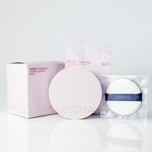 Матирующий кушон со сменным блоком натуральный беж Missha Magic Cover Lasting #23 (15*2 гр) – Купити в Україні Ulitka Beauty
