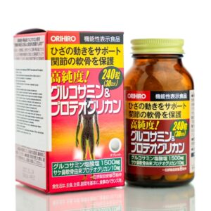 Глюкозамин с протеогликанами  ORIHIRO Glucosamin and Proteoglycan (240 шт - 30 дн) – Купити в Україні Ulitka Beauty