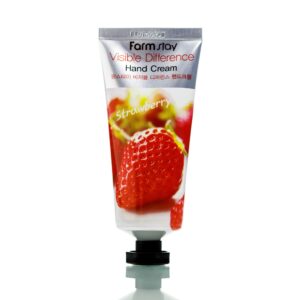 Крем для рук с клубникой FarmStay Visible Difference Hand Cream Strawberry (100 мл) – Купити в Україні Ulitka Beauty