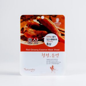 Тканевая маска для лица с экстрактом корня женьшеня Natureby Red Ginseng Essence Mask Sheet (23 мл) – Купити в Україні Ulitka Beauty