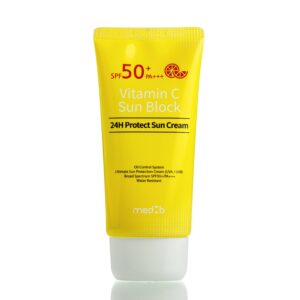 Солнцезащитный крем с витамином С SPF 50 Med B Vitamin C Sun Block PF50 PA+++ (70 мл) – Купити в Україні Ulitka Beauty Солнцезащитный крем с витамином С SPF 50 Med B Vitamin C Sun Block PF50 PA+++ (70 мл) – Купити в Україні Ulitka Beauty