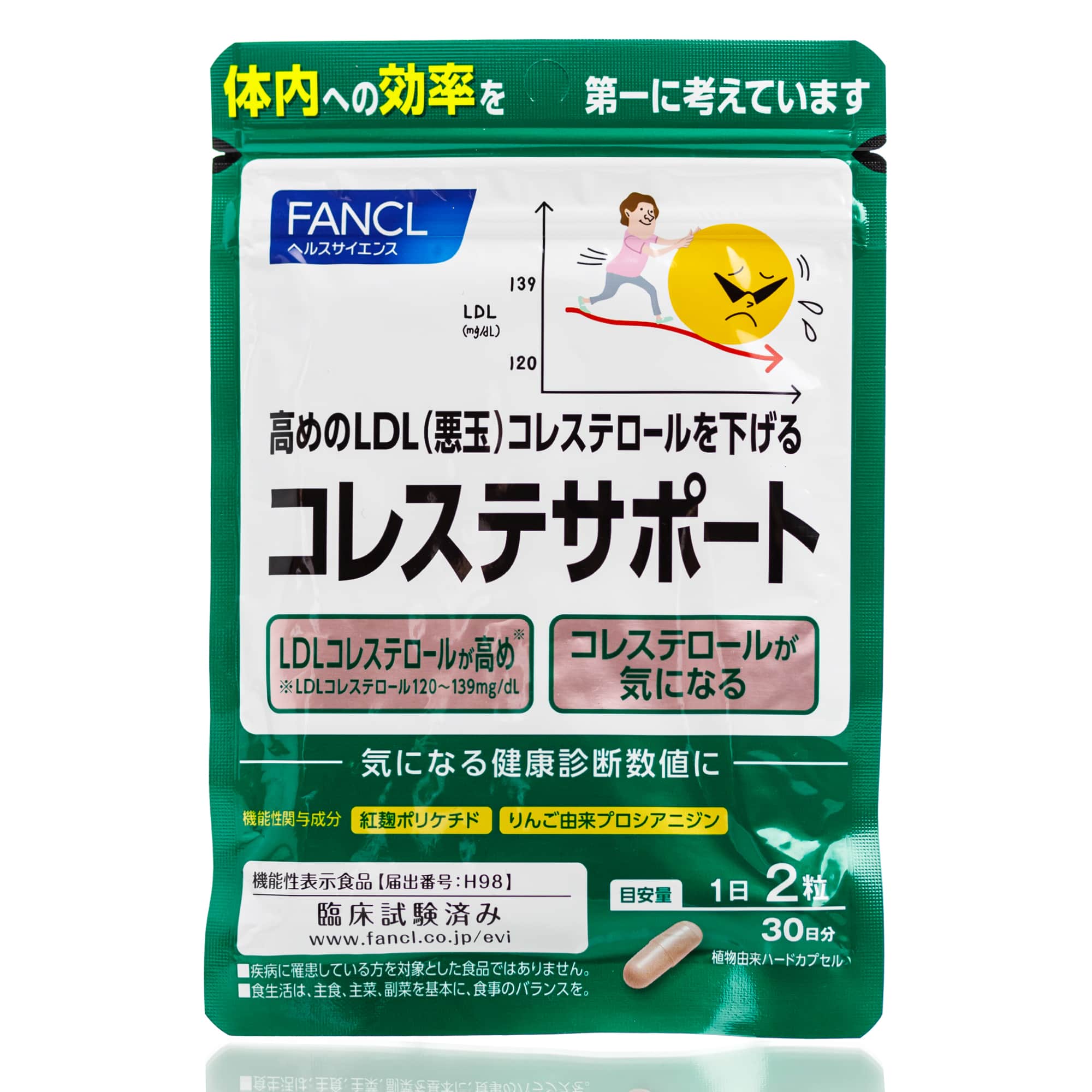 Контроль уровня холестерина Fancl Сholesterol control (60 шт - 30 дн)