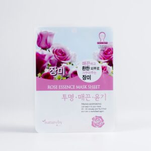 Тканевая маска для лица с экстрактом розы Natureby Rose Essence Mask Sheet (23 мл) – Купити в Україні Ulitka Beauty