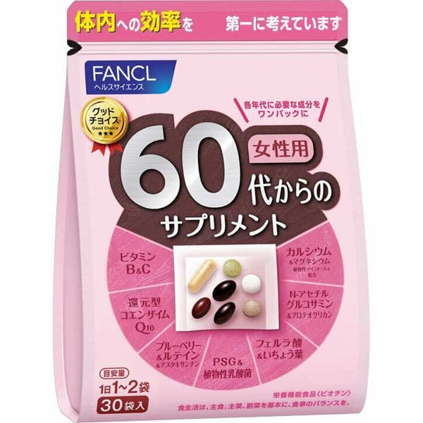 Комплекс витаминов для женщин от - 1 фото галереи 60 лет FANCL 60s supplement for women (30 шт - 30 дн) - 1 фото галереи