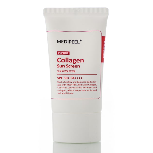 Солнцезащитный крем для сужения пор Medi-Peel Peptide Collagen Pore Lifting Sun Screen SPF 50+ (50 мл) Солнцезащитный крем для сужения пор Medi-Peel Peptide Collagen Pore Lifting Sun Screen SPF 50+ (50 мл)
