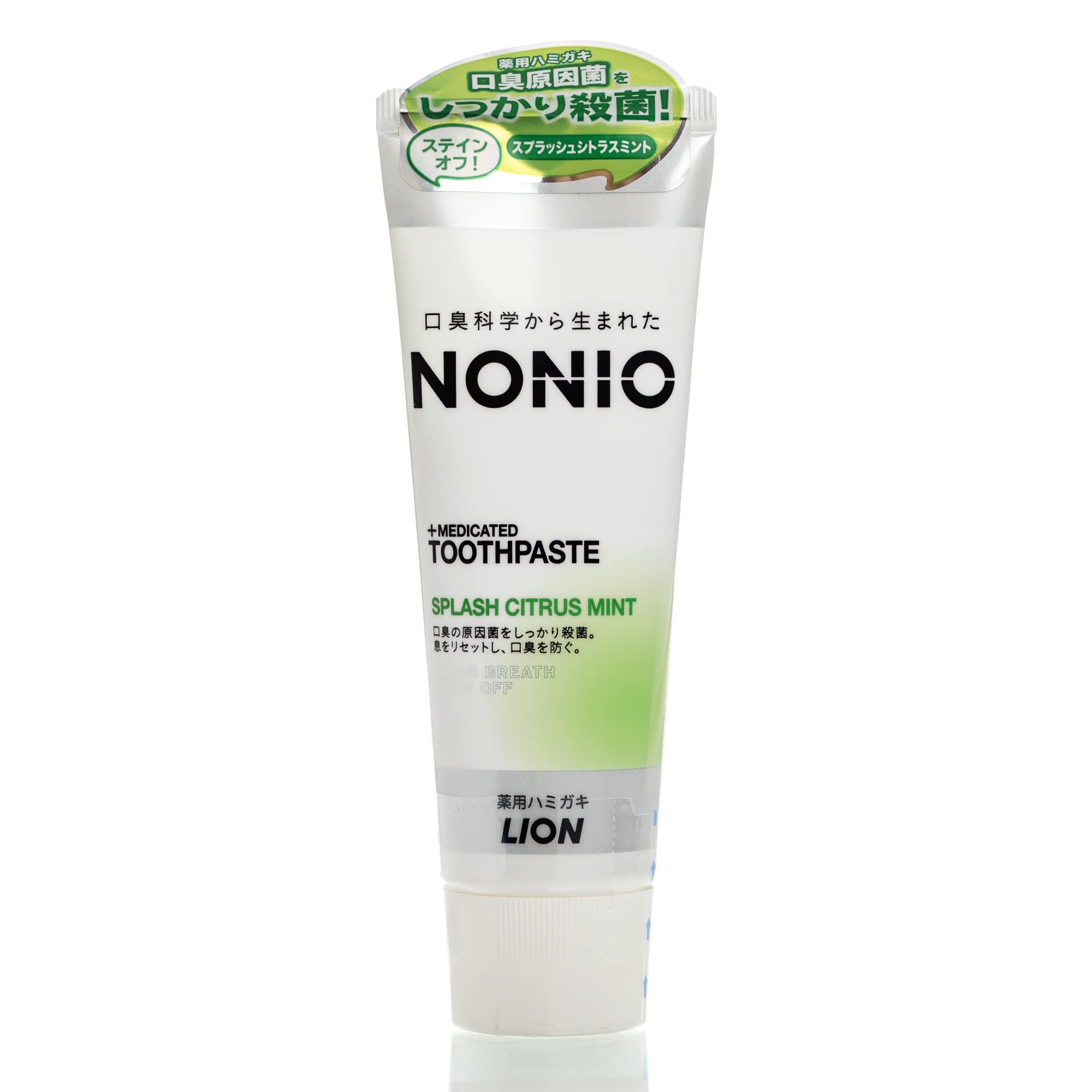 Зубная паста комплексного действия LION Nonio Medicated Toothpaste Splash Citrus Mint (130 гр)