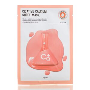 Лечебная тканевая  маска с кальцием A'pieu Cicative Calcium Sheet Mask (22 мл) – Купити в Україні Ulitka Beauty