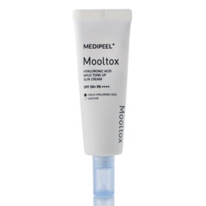 Солнцезащитный тонирующий крем для лица Medi-Peel Hyaluronic Acid Aqua Mooltox Mild Tone Up Sun Cream SPF 50+ PA+ (50 мл) – Купити в Україні Ulitka Beauty