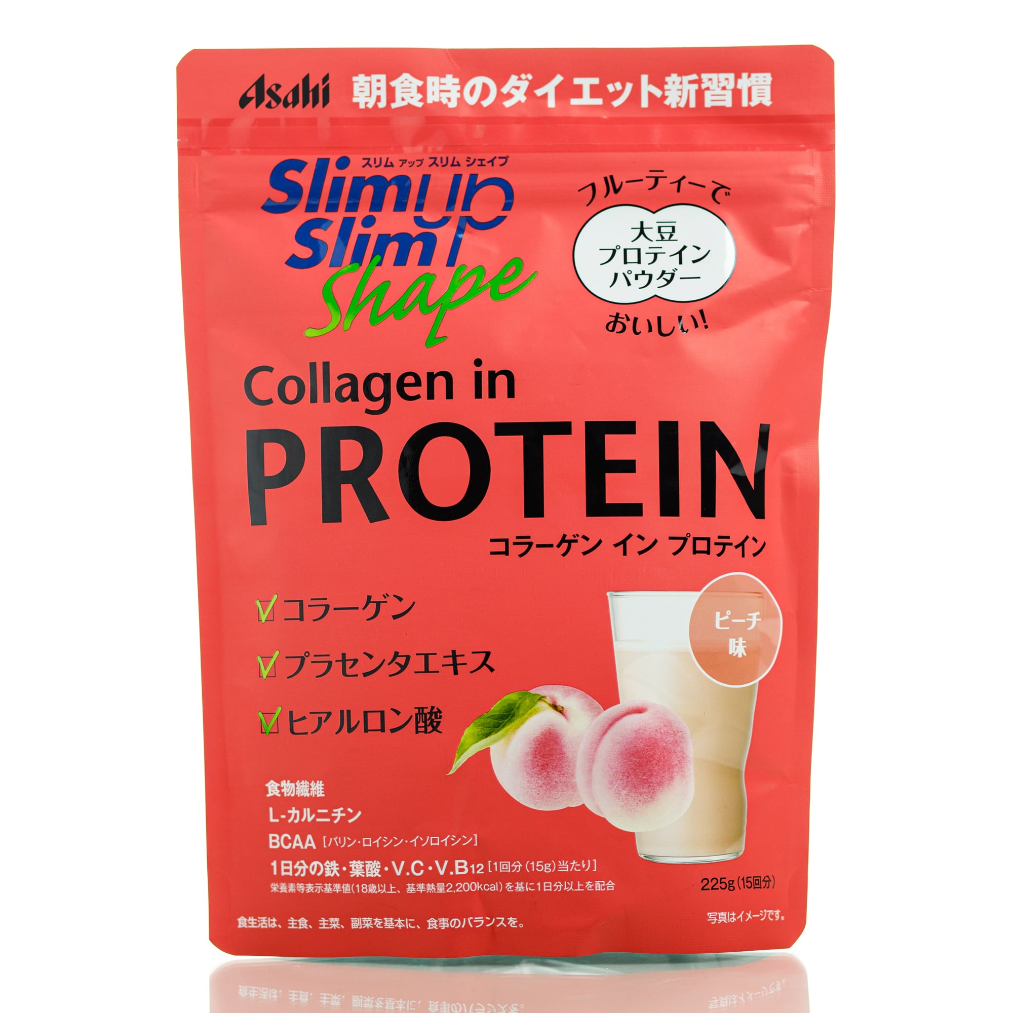 Протеиновый напиток с коллагеном со вкусом персика ASAHI Slim Up Collagen Protein (225 гр)