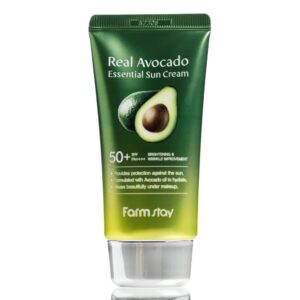 Солнцезащитный крем с авокадо FarmStay Real Avocado Essential Sun Cream SPF 50+ PA++++ (70 мл) – Купити в Україні Ulitka Beauty