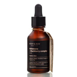 Сыворотка антиоксидантная с идебеноном Mary & May Idebenone Blackberry Complex Serum (30 мл) – Купити в Україні Ulitka Beauty