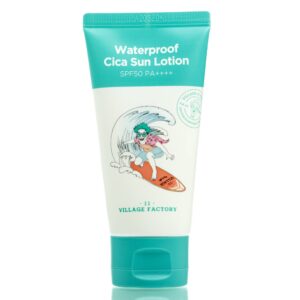 Солнцезащитный крем c центеллой Village 11 Factory Waterproof Cica Sun Lotion (80 мл) – Купити в Україні Ulitka Beauty