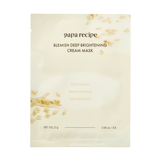 Осветляющая маска с ферментированным рисом и биотиками Papa Recipe Blemish Deep Brightening Cream Mask (1 шт - 27 мл) Осветляющая маска с ферментированным рисом и биотиками Papa Recipe Blemish Deep Brightening Cream Mask (1 шт - 27 мл)