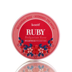 Гидрогелевые патчи с болгарской розой Ruby & Bulgarian Rose Eye Patch KOELF (60 шт) – Купити в Україні Ulitka Beauty