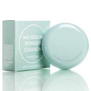 Матирующий кушон светлый беж Innisfree No-Sebum Powder Cushion 21 N Vanilla (14 гр) – Купити в Україні Ulitka Beauty
