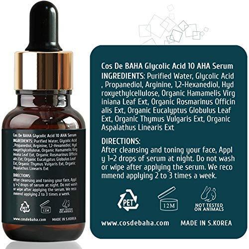 Сыворотка с гликолевой кислотой - 1 фото галереи Cos de Baha 10% Glycolic Serum Gel Peel AHA (30 мл) - 1 фото галереи
