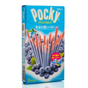 Японские бисквитные палочки с чернично-шоколадной глазурью Glico Pocky Blueberry (20 шт) – Купити в Україні Ulitka Beauty