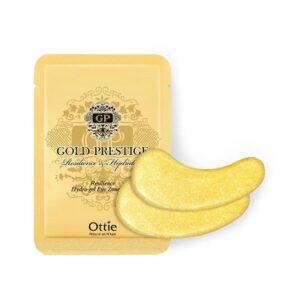 Золотые гидрогелевые патчи для области под глазами Ottie Gold Prestige Resilience Hydrogel Eye Zone Mask (2 шт) – Купити в Україні Ulitka Beauty