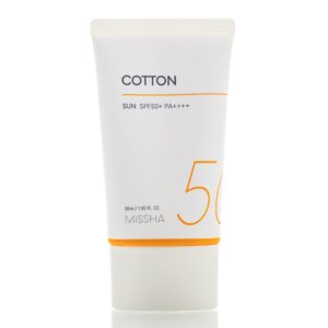 Солнцезащитный крем  Missha All Around Safe Block Cotton Sun SPF50+/PA++++ (50 мл) – Купити в Україні Ulitka Beauty