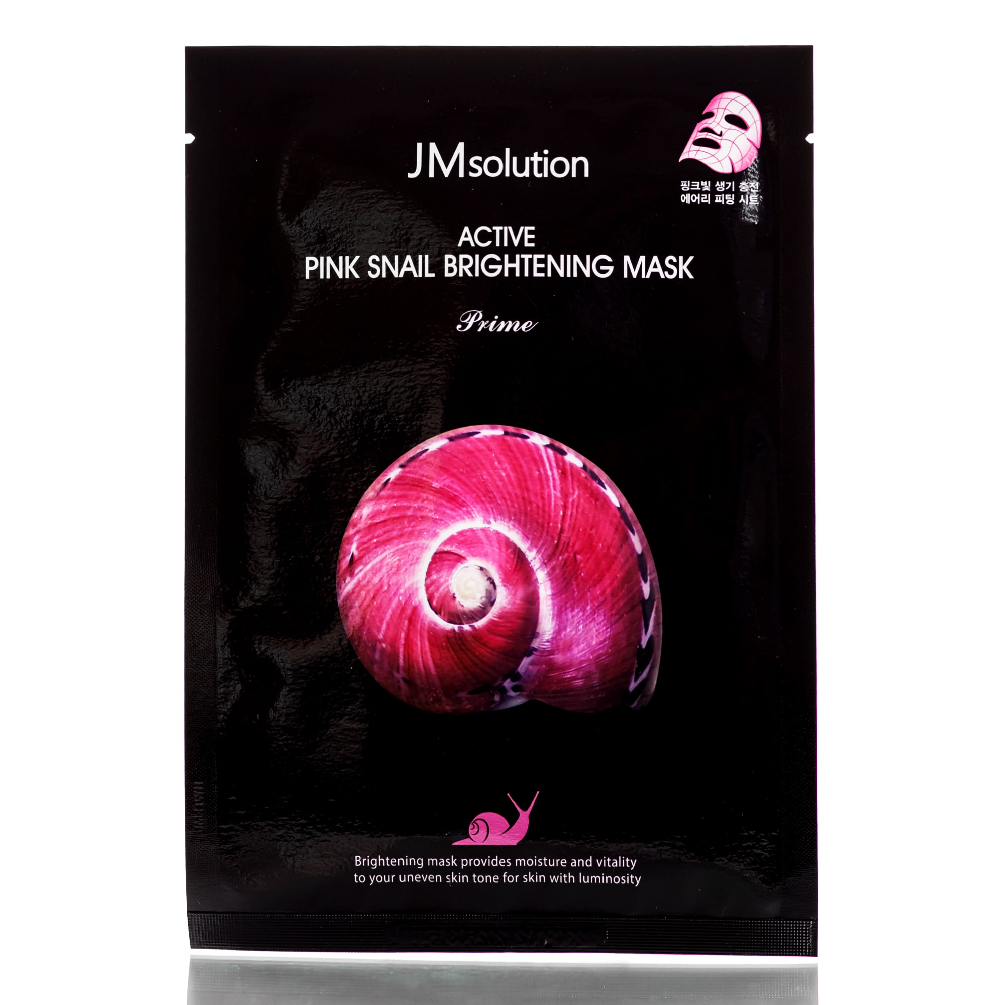 Тканевая маска с муцином улитки JMSolution Active Pink Snail Brightening Mask Prime (33 мл)
