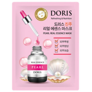 Маска тканевая с экстрактом жемчуга Doris Pearl Real Essence Mask (25 мл) – Купити в Україні Ulitka Beauty