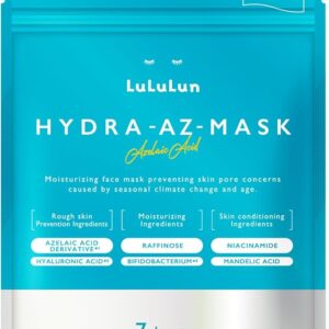 Успокаивающая маска с азелаиновой кислотой Lululun Hydra-AZ-Mask  (7 шт) – Купити в Україні Ulitka Beauty