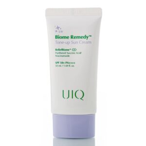 Солнцезащитный крем с тонирующим эффектом UIQ Biome Remedy Tone-up Sun Cream SPF 50+ (50 мл) – Купити в Україні Ulitka Beauty