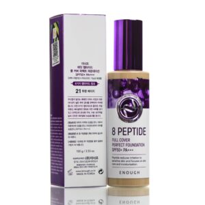 Тональный крем с пептидами натуральный беж Enough 8 Peptide Full Cover Perfect Foundation SPF50+ PA+++ (100 мл) – Купити в Україні Ulitka Beauty Тональный крем с пептидами натуральный беж Enough 8 Peptide Full Cover Perfect Foundation SPF50+ PA+++ (100 мл) – Купити в Україні Ulitka Beauty