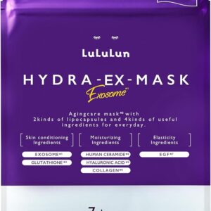 Тканевая маска для упругости кожи с экзосомами  Lululun Hydra-Ex-Mask (7 шт) – Купити в Україні Ulitka Beauty