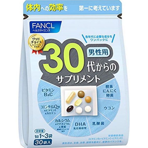 Комплекс витаминов для мужчин от - 1 фото галереи 30 до 40 лет FANCL 30s Supplement for Men (30 шт - 30 дн) - 1 фото галереи