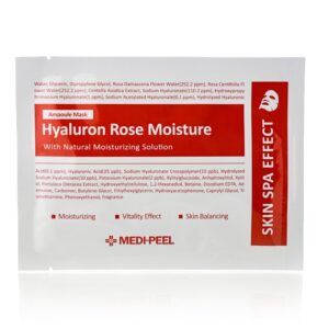 Тканевая ампульная увлажняющая маска с розой Medi-Peel Hyaluron Rose Moisture Ampoule Mask (30 мл) – Купити в Україні Ulitka Beauty