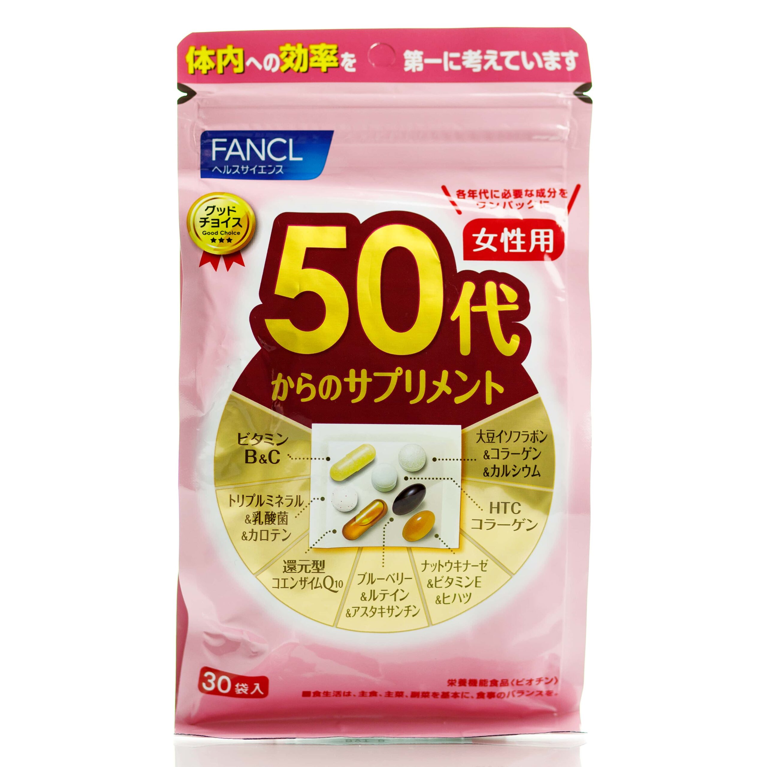 Комплекс витаминов для женщин от 50 лет FANCL 50s supplement for women (30 шт - 30 дн)