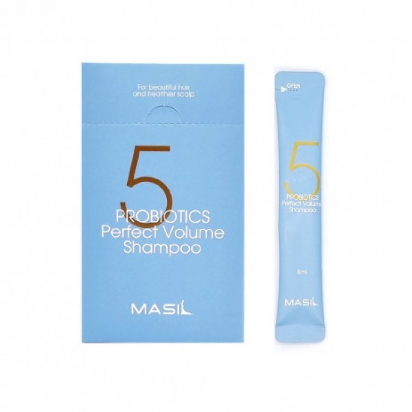 Шампунь для объема волос с пробиотиками - 1 фото галереи Masil 5 Probiotics Perfect Volume Shampoo (8 мл) - 1 фото галереи