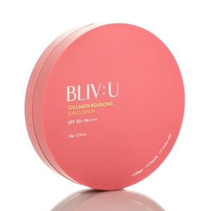 Кушон с коллагеном BLIV:U Collagen Bouncing Sun Cushion SPF 50+ PA++++ (24 гр) – Купити в Україні Ulitka Beauty