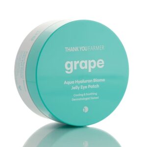 Патчи для кожи вокруг глаз с экстрактом зеленого винограда THANK YOU FARMER Grape Aqua Hyaluron Biome Jelly Eye Patch (60 шт) – Купити в Україні Ulitka Beauty